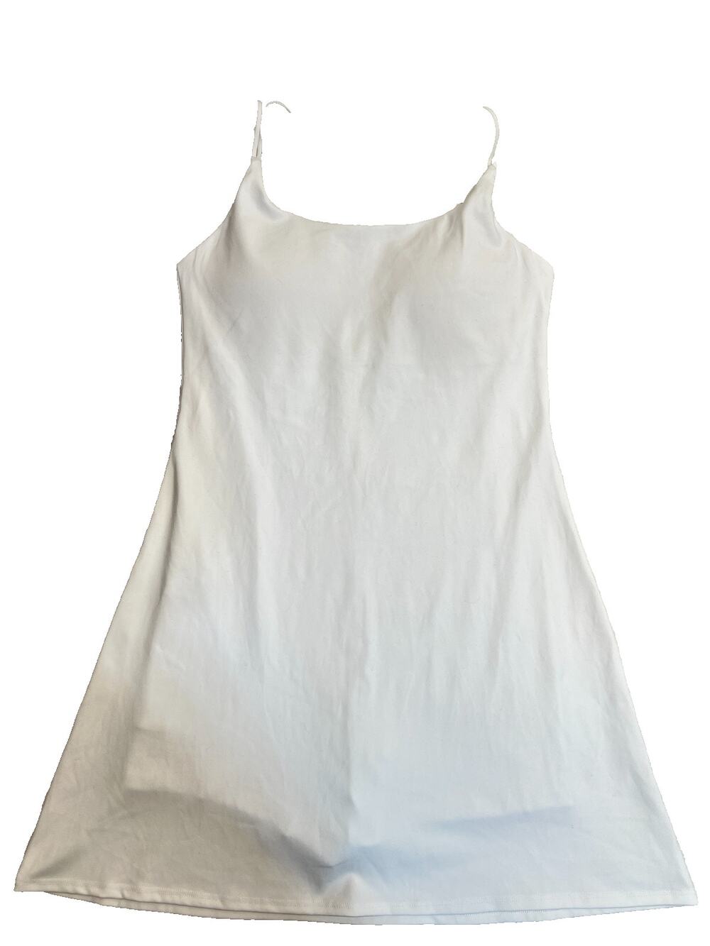 90 Degree Women's Activewear Dress Lined Inner Shorts Pockets White, Sz S